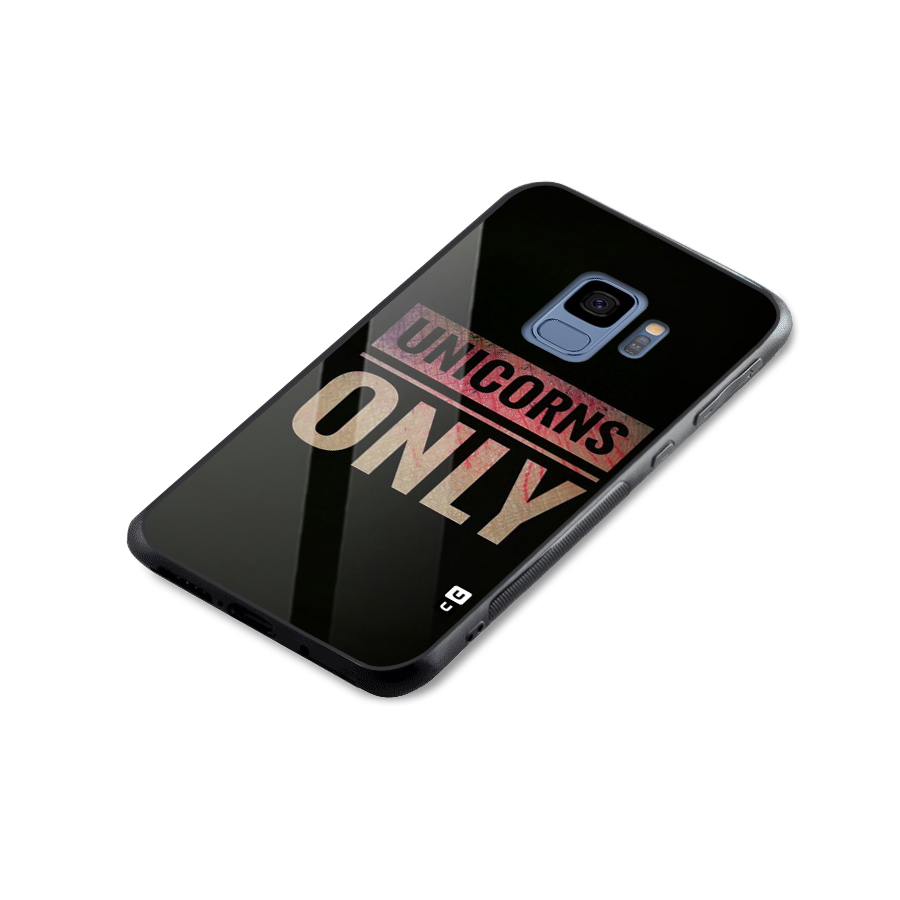 Unicorns Only Glass Back Case for Galaxy S9