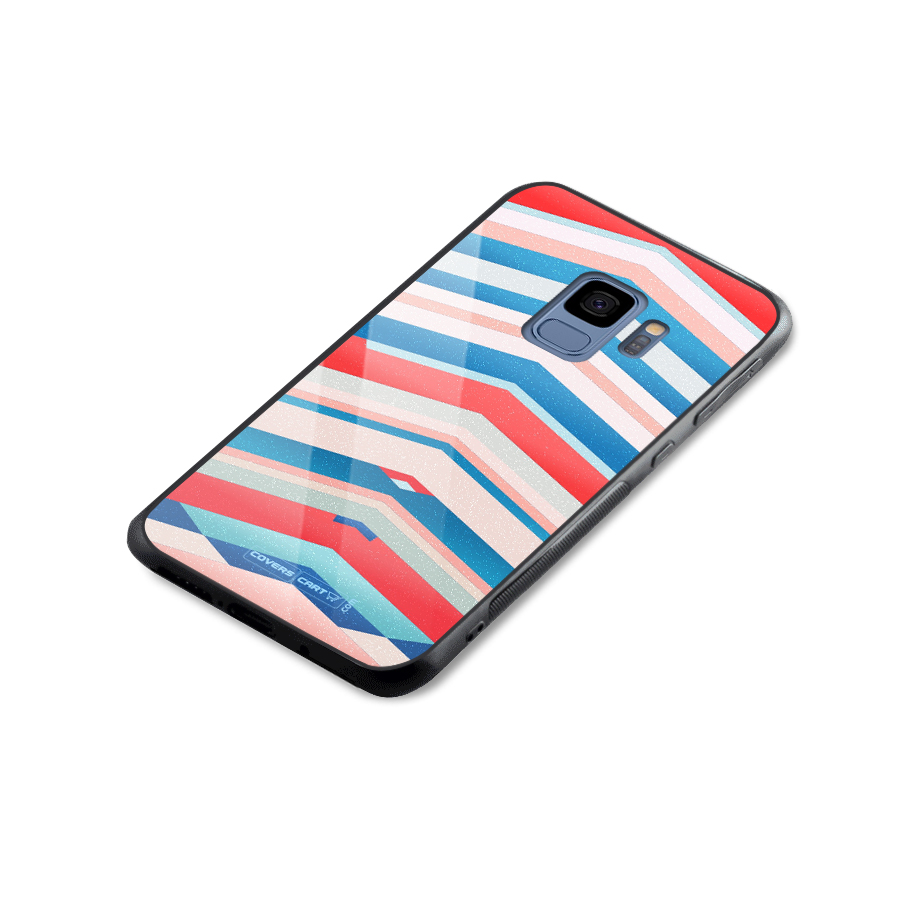 Unique Vibrant Colours Glass Back Case for Galaxy S9