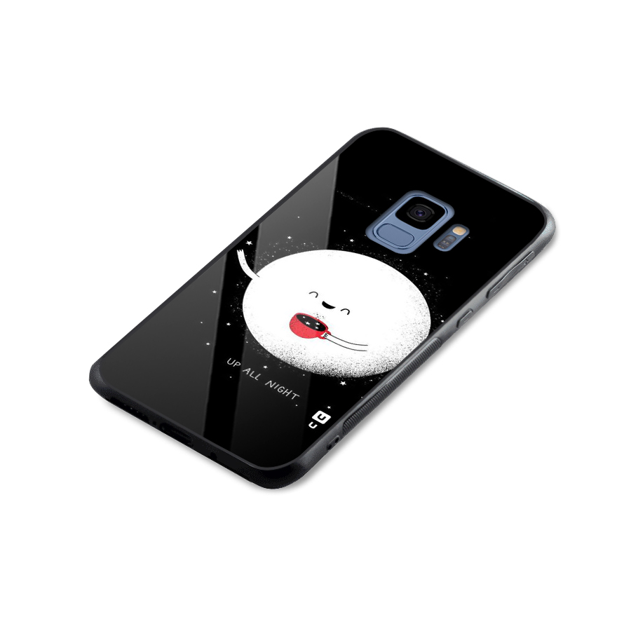 Up All Night Glass Back Case for Galaxy S9