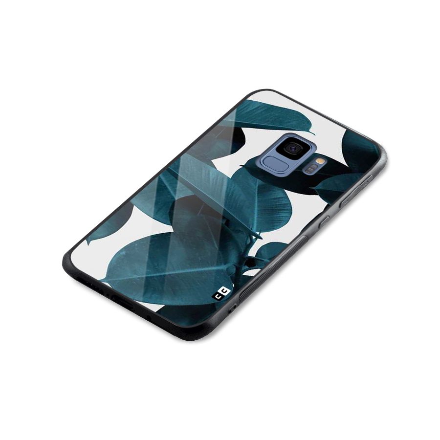 Very Aesthetic Leafs Glass Back Case for Galaxy S9