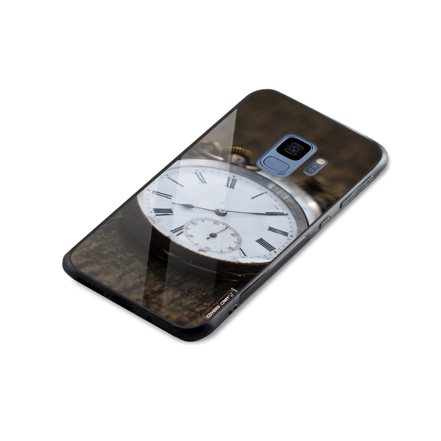 Vintage Clock Glass Back Case for Galaxy S9