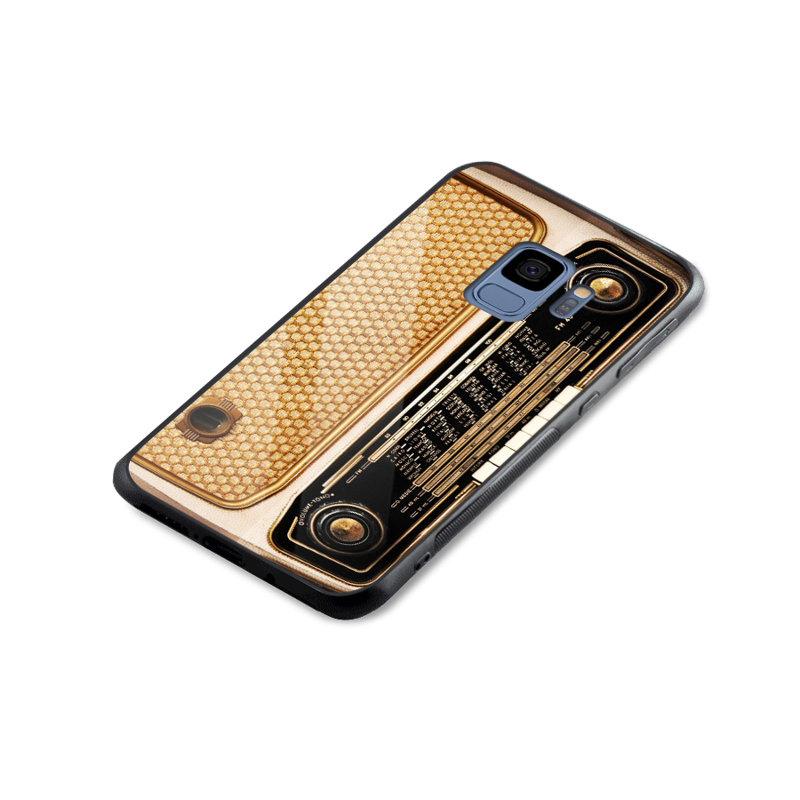 Vintage Radio Glass Back Case for Galaxy S9