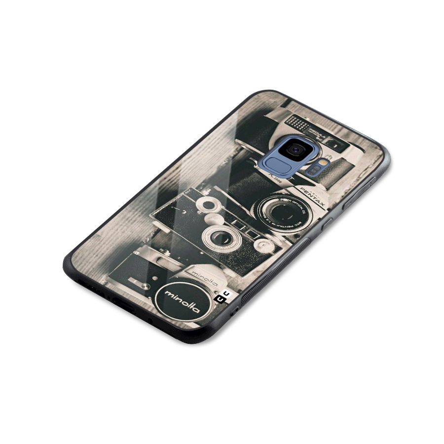 Vintage Style Shutter Glass Back Case for Galaxy S9