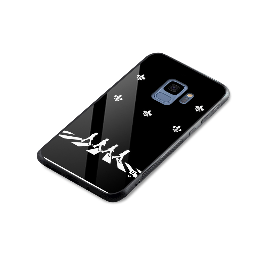 Walking Four Glass Back Case for Galaxy S9