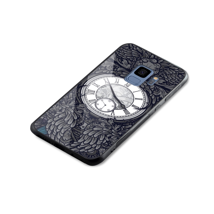 Wall Clock Glass Back Case for Galaxy S9