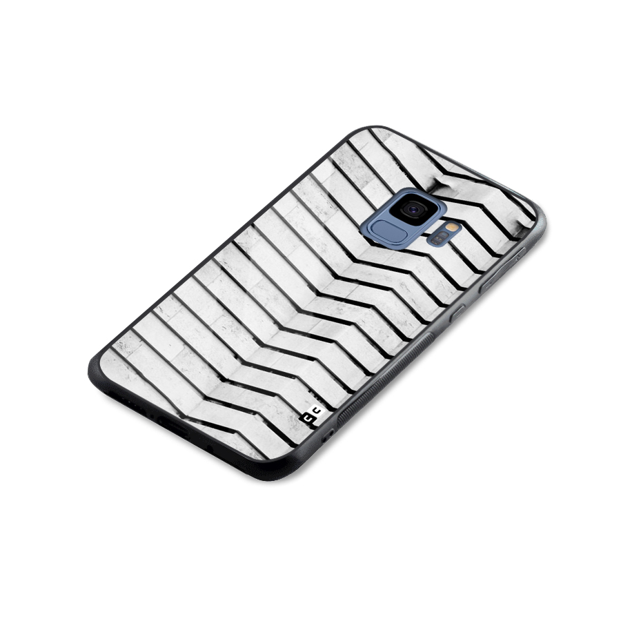 Wall Zig Zag Glass Back Case for Galaxy S9
