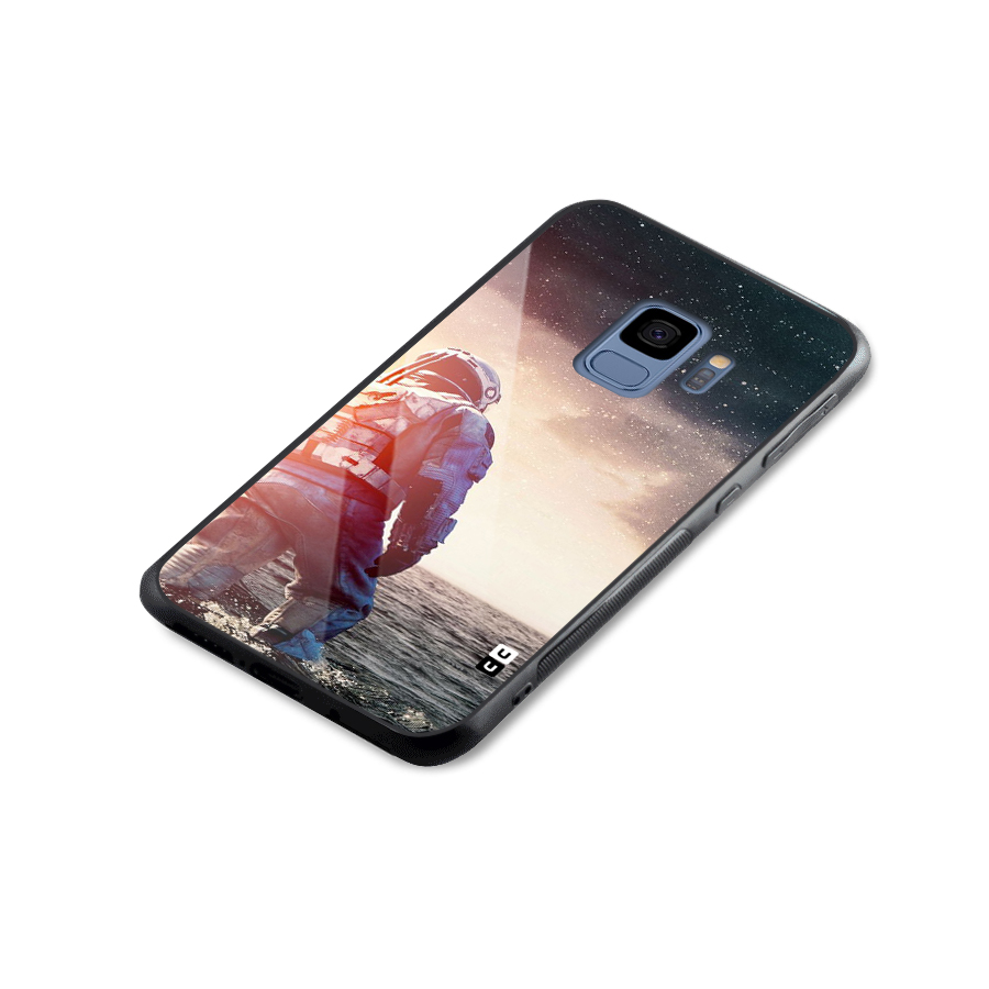 Water Astronaut Glass Back Case for Galaxy S9