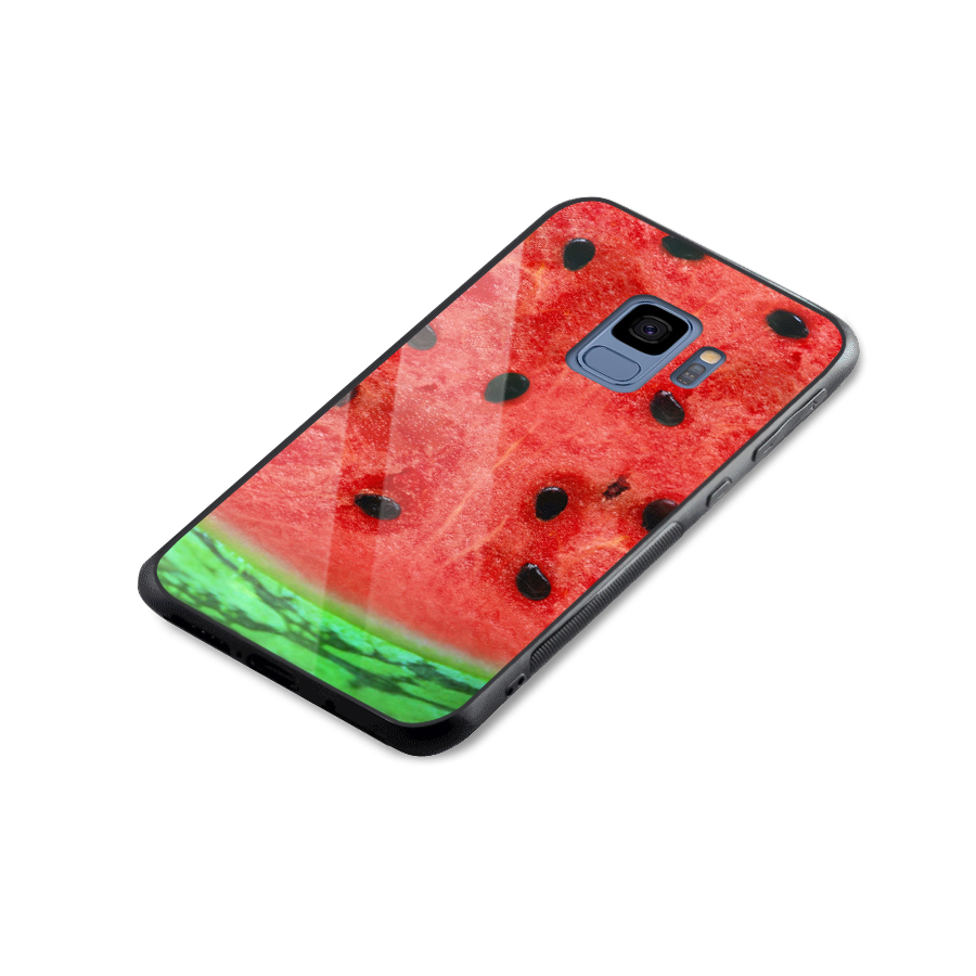 Watermelon Design Glass Back Case for Galaxy S9