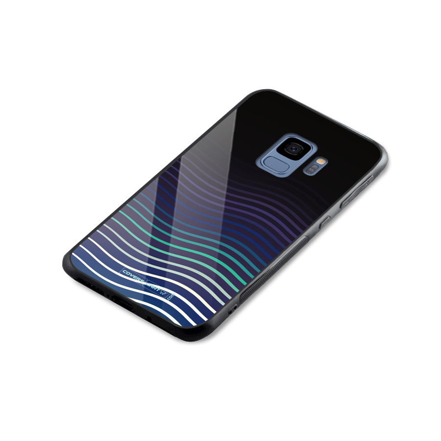 Wavy Stripes Glass Back Case for Galaxy S9