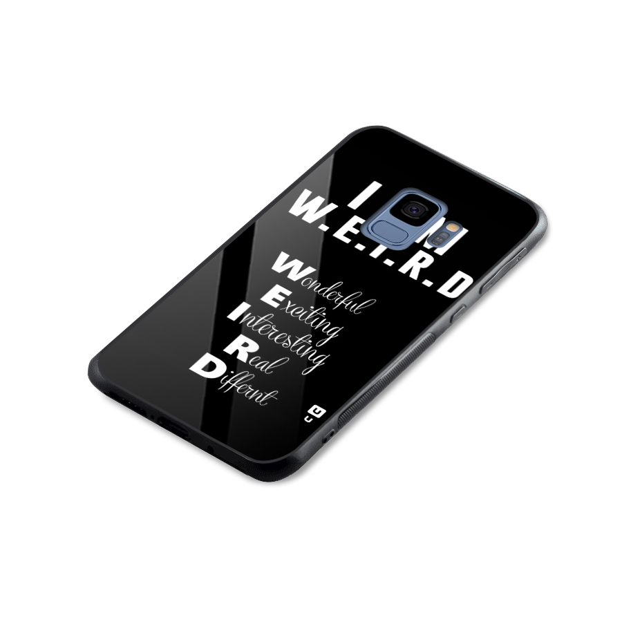 Weird Me Glass Back Case for Galaxy S9