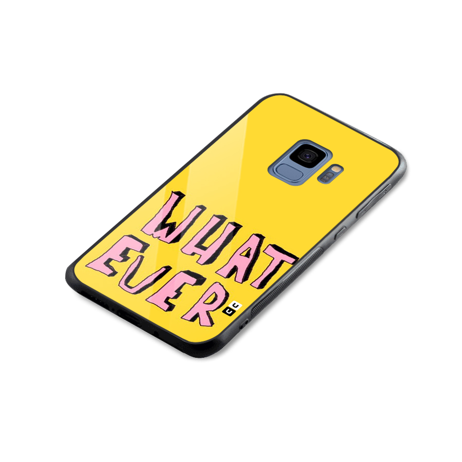 Whatever Yellow Glass Back Case for Galaxy S9