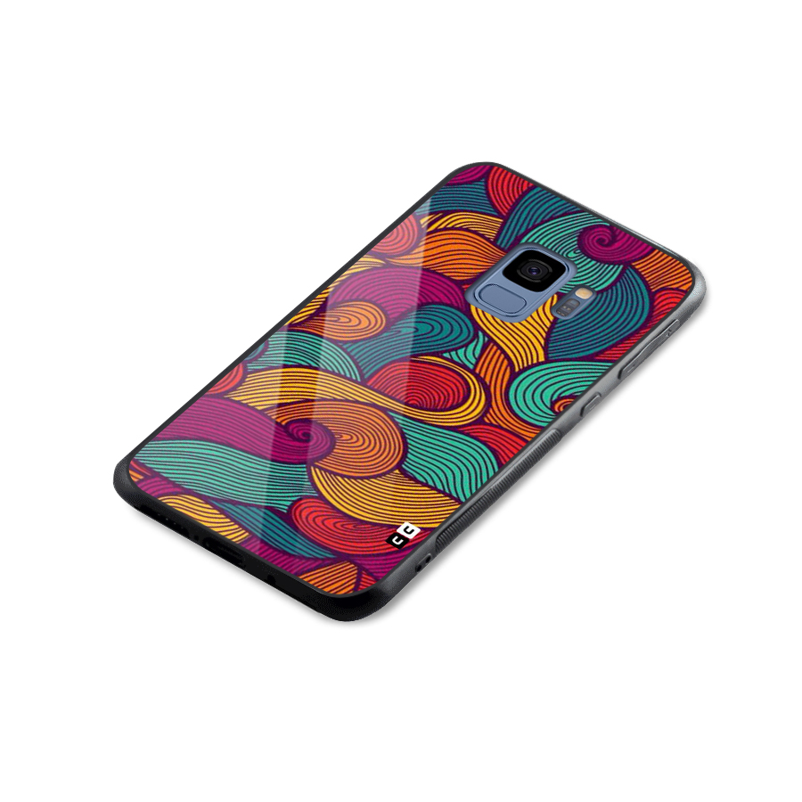Whimsical Colors Glass Back Case for Galaxy S9