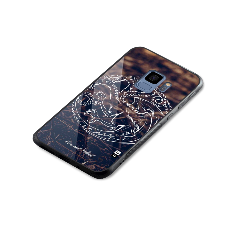 White Circle Glass Back Case for Galaxy S9