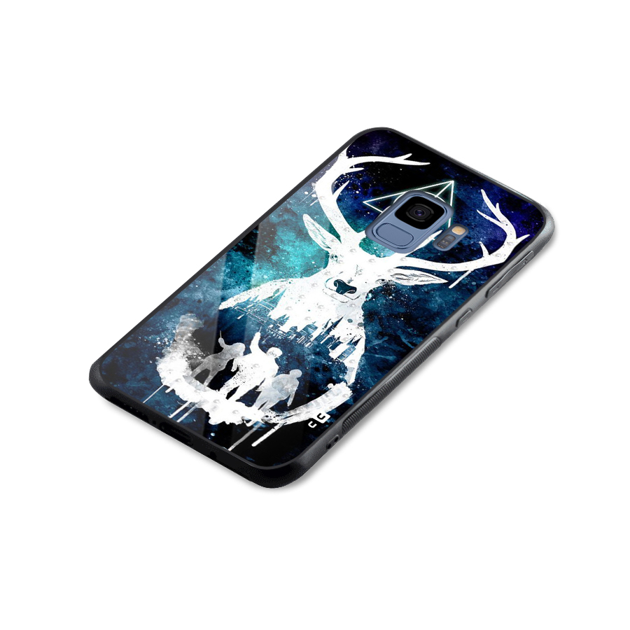 White Deer Glass Back Case for Galaxy S9