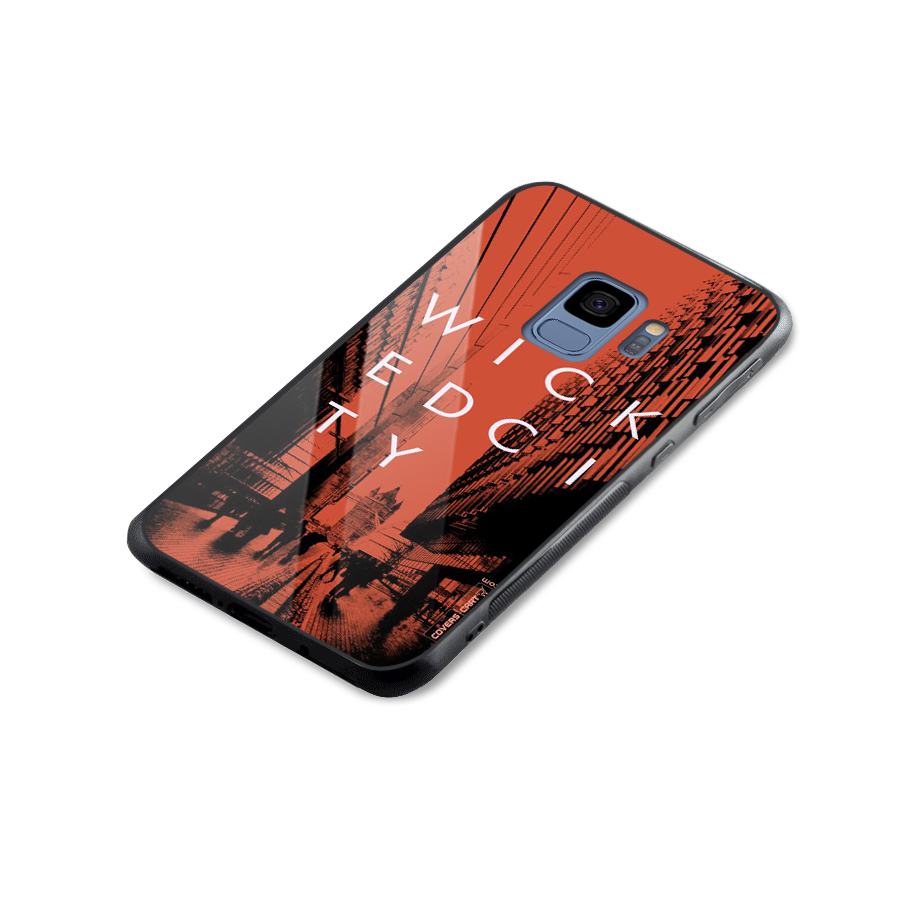 Wicked City Glass Back Case for Galaxy S9
