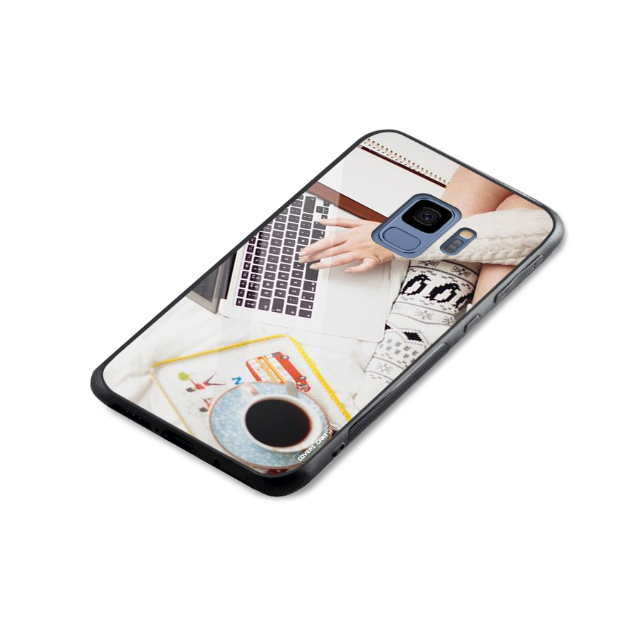 Winter Relaxation Glass Back Case for Galaxy S9