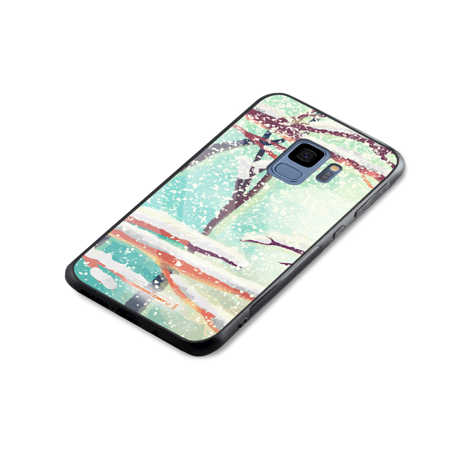 Winter Season Glass Back Case for Galaxy S9