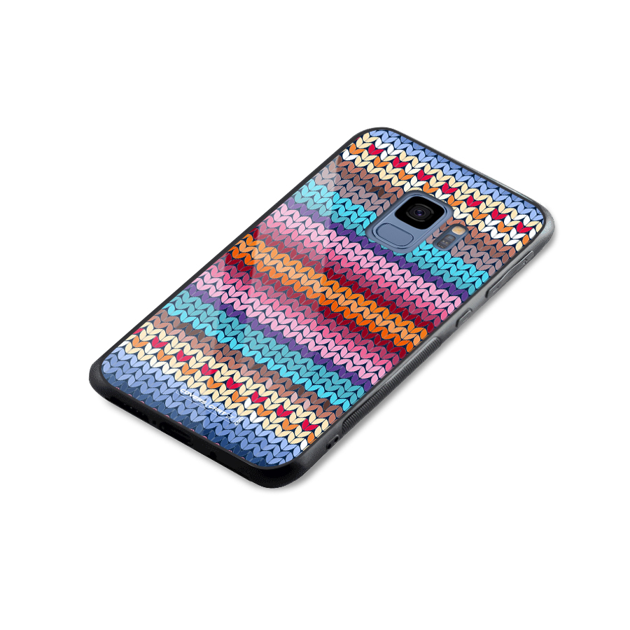 Woolen Glass Back Case for Galaxy S9