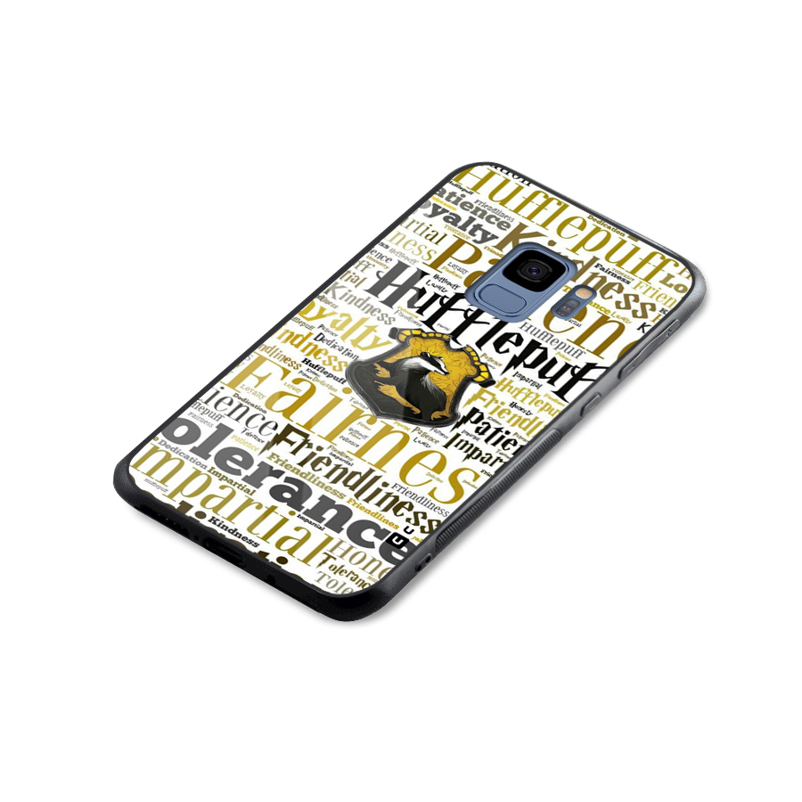 Yellow Fairness Glass Back Case for Galaxy S9