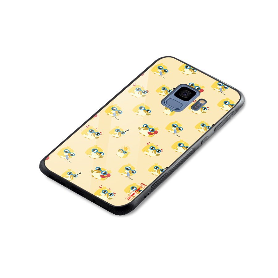 Yellow Parrot Glass Back Case for Galaxy S9