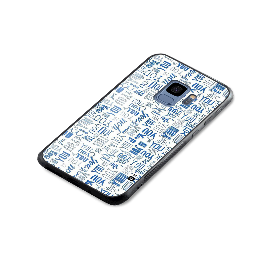 You Pattern Glass Back Case for Galaxy S9