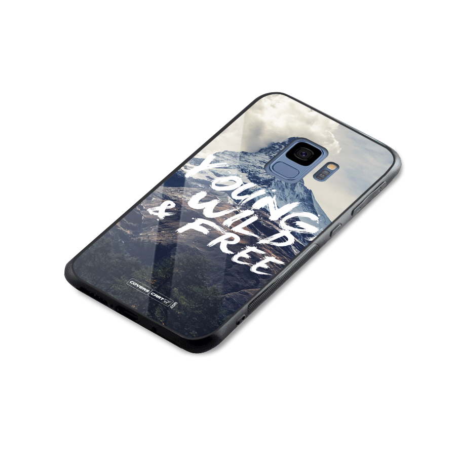Young Wild and Free Glass Back Case for Galaxy S9