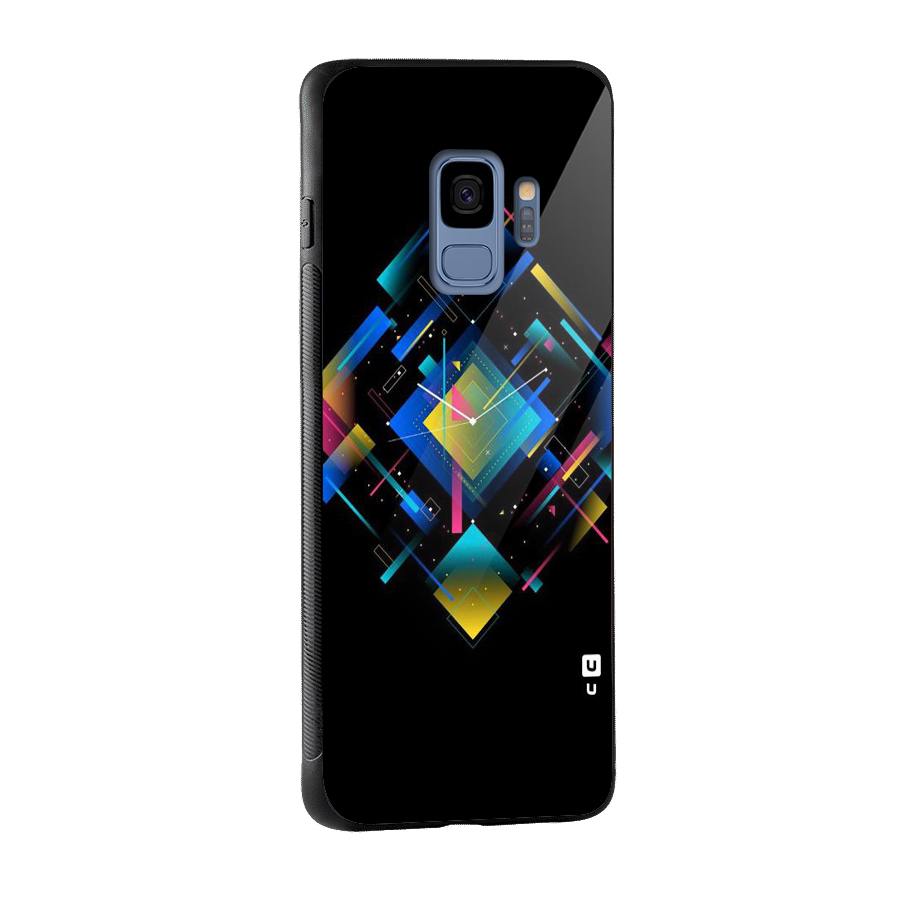 Abstract Clock Glass Back Case for Galaxy S9