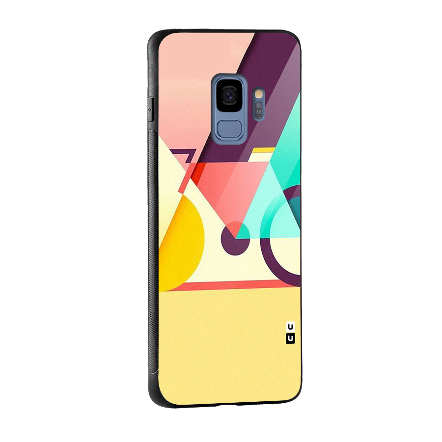 Abstract Cycle Glass Back Case for Galaxy S9