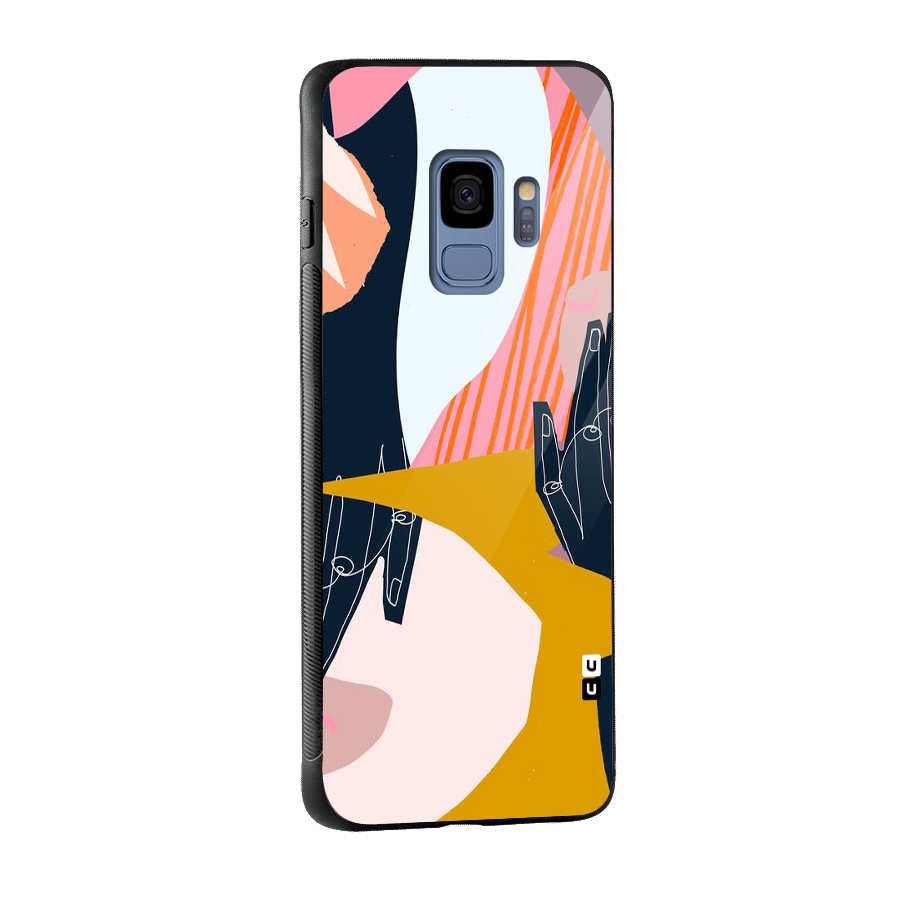 Abstract Hands Glass Back Case for Galaxy S9