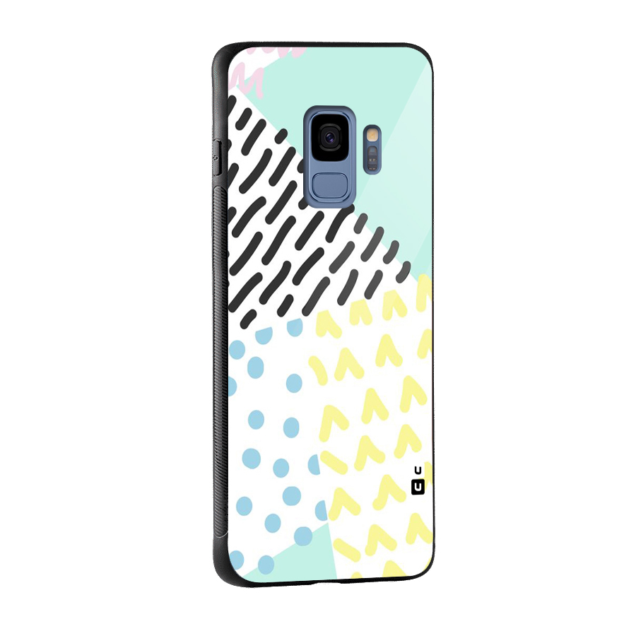 Abstract Pastel Glass Back Case for Galaxy S9