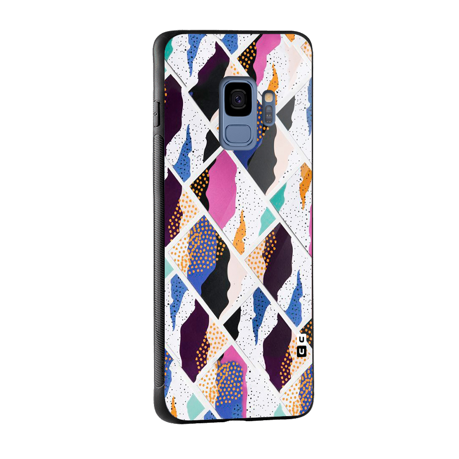 Abstract Polka Glass Back Case for Galaxy S9