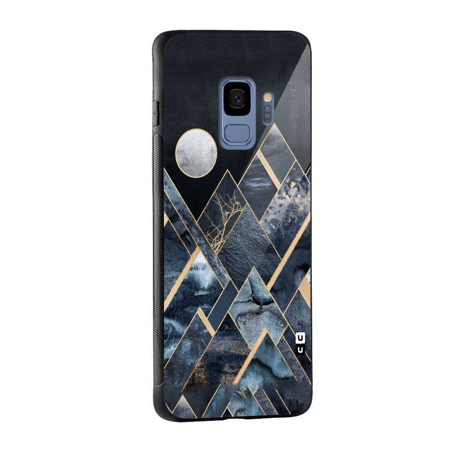 Abstract Scenic Design Glass Back Case for Galaxy S9