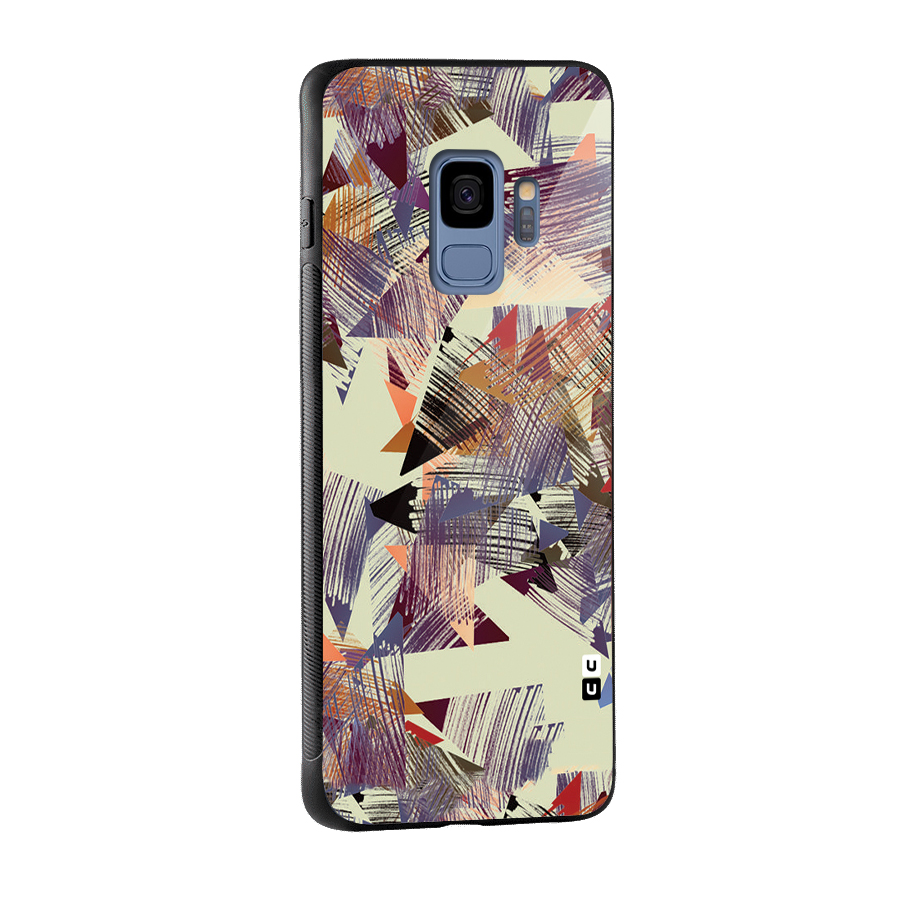 Abstract Sketch Glass Back Case for Galaxy S9