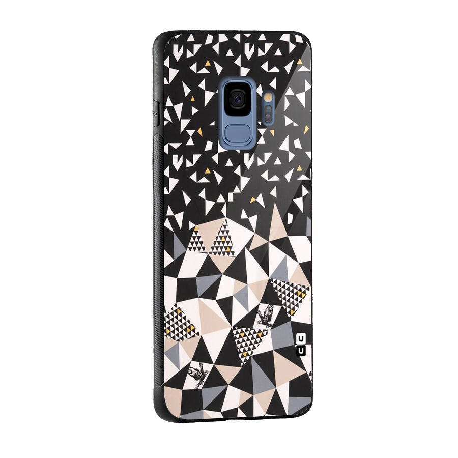 Abstract Varied Triangles Glass Back Case for Galaxy S9