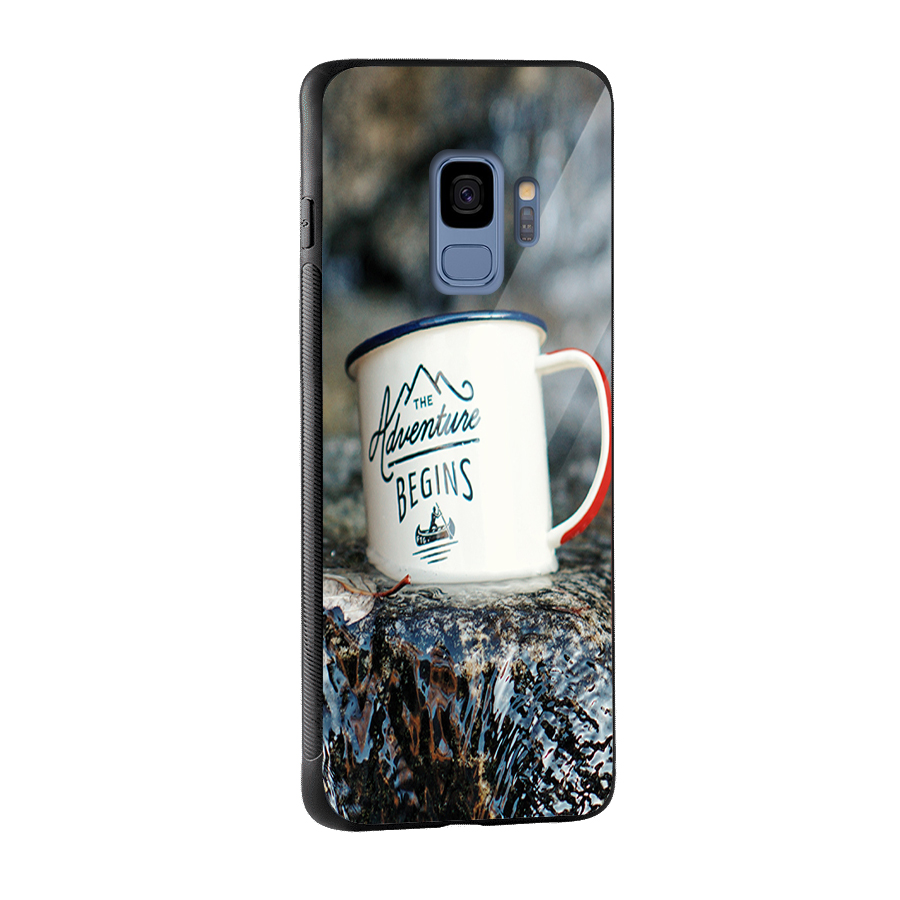 Adventure Begins Glass Back Case for Galaxy S9
