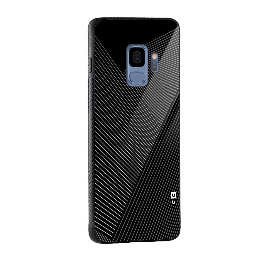 Aesthetic White Stripes Glass Back Case for Galaxy S9