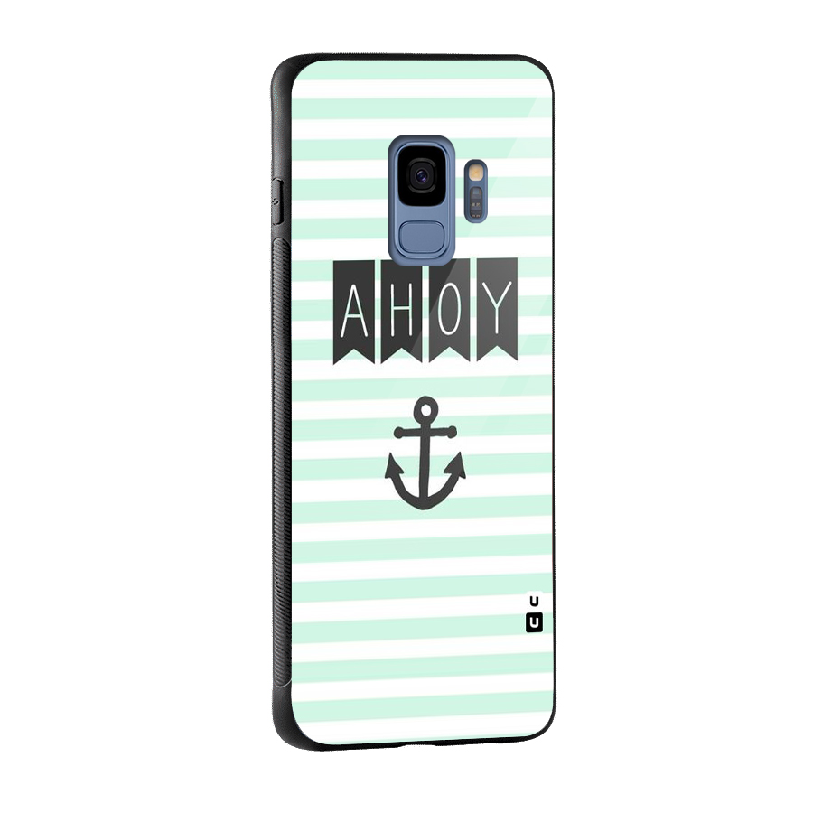 Ahoy Sailor Glass Back Case for Galaxy S9