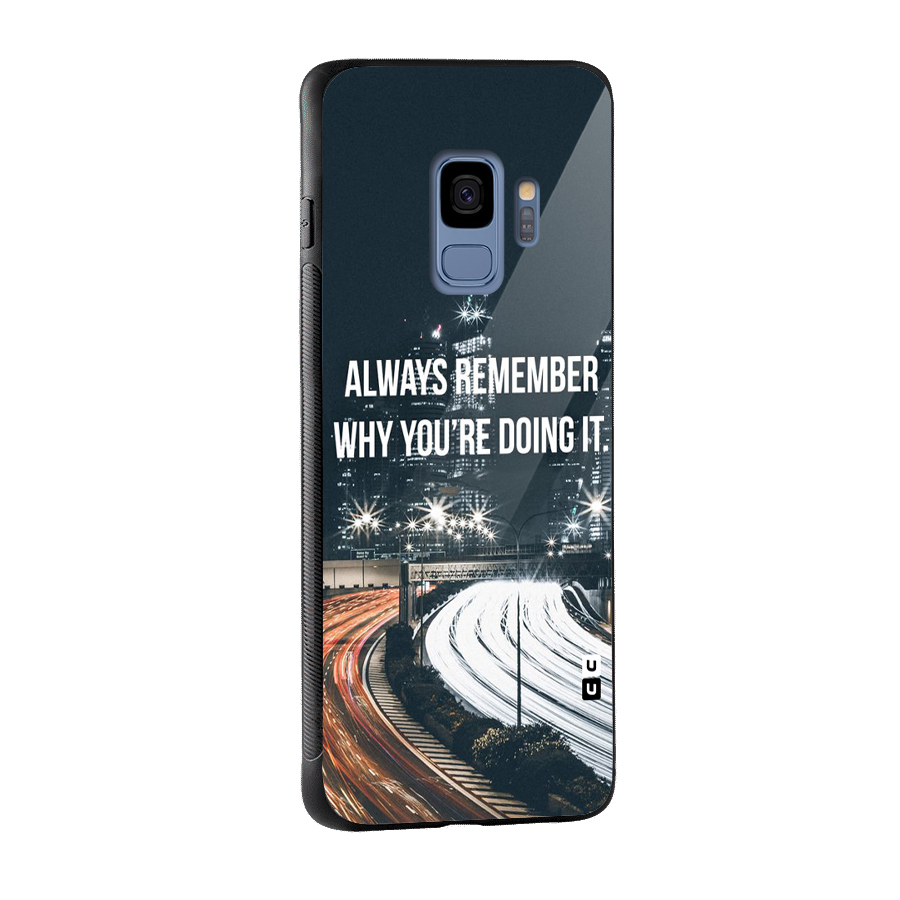 Always Remember Glass Back Case for Galaxy S9