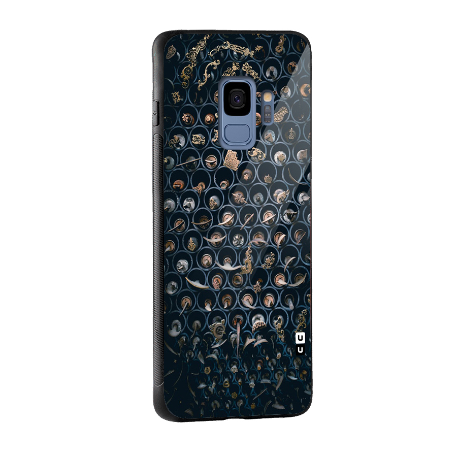 Ancient Wall Circles Glass Back Case for Galaxy S9