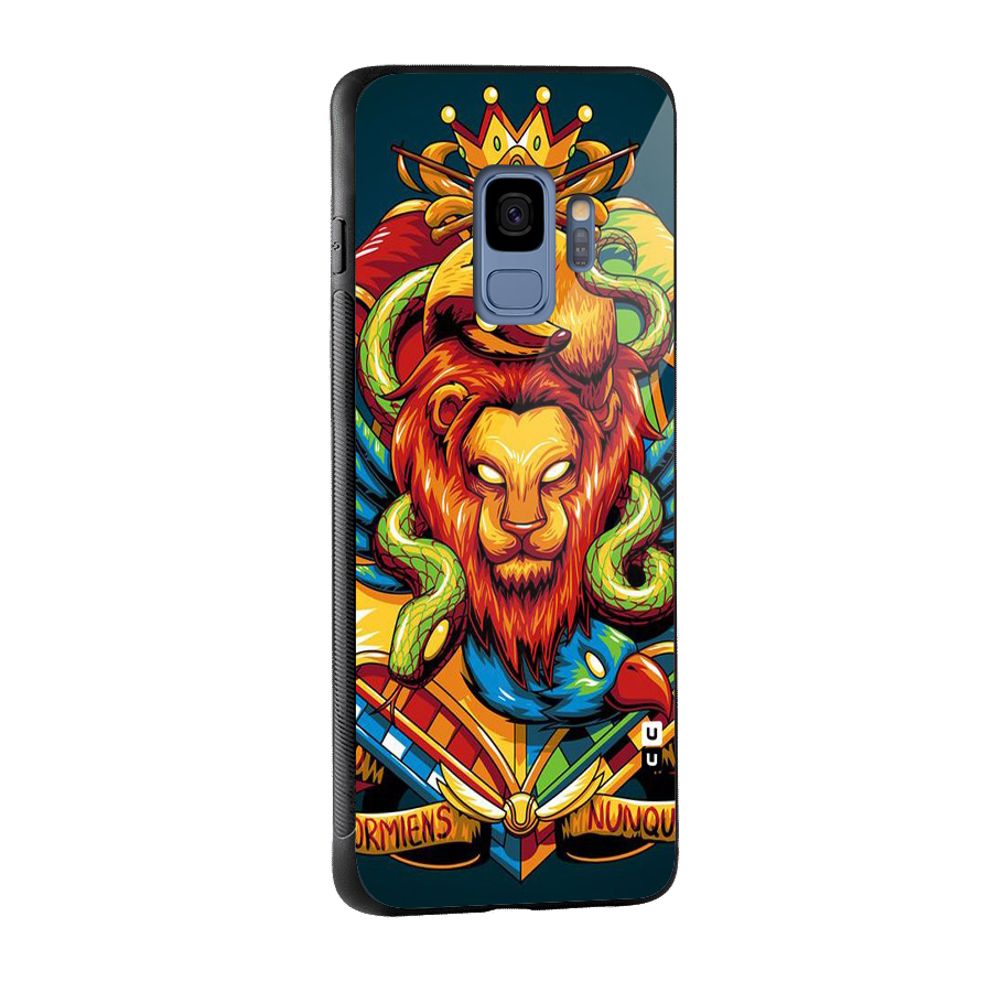 Animal Art Glass Back Case for Galaxy S9