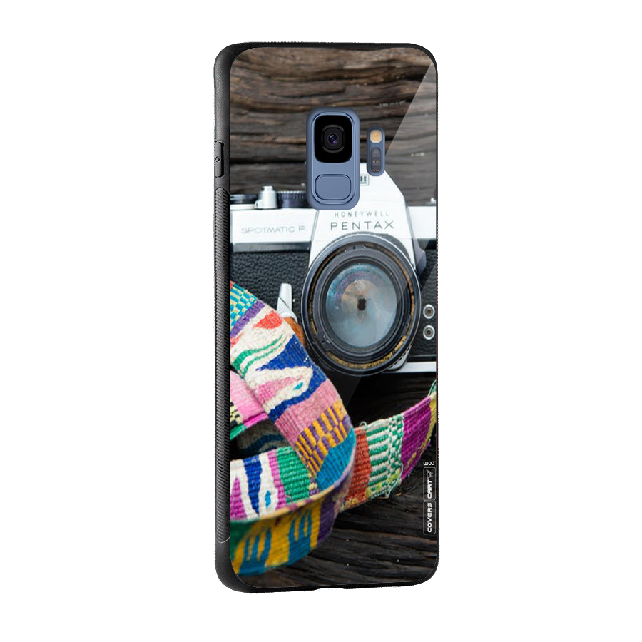 Antique Camera Glass Back Case for Galaxy S9