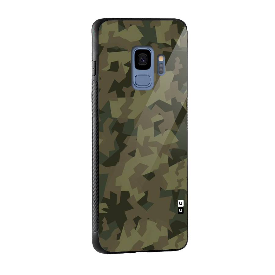 Army Abstract Glass Back Case for Galaxy S9