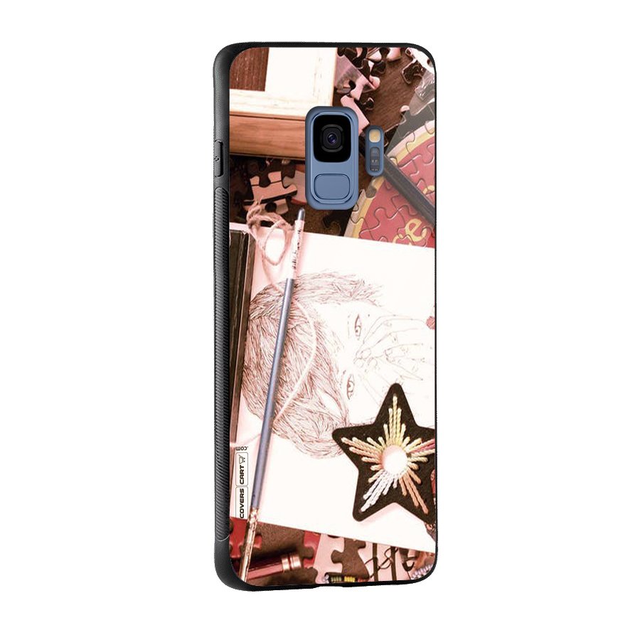 Artistic Messy Glass Back Case for Galaxy S9