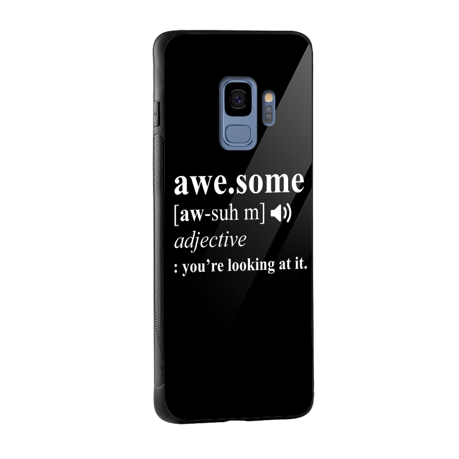Awesome Looking at it Glass Back Case for Galaxy S9