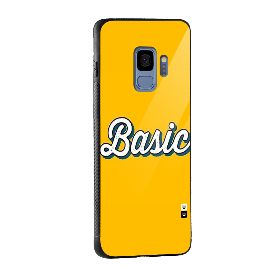 Basic Yellow Glass Back Case for Galaxy S9