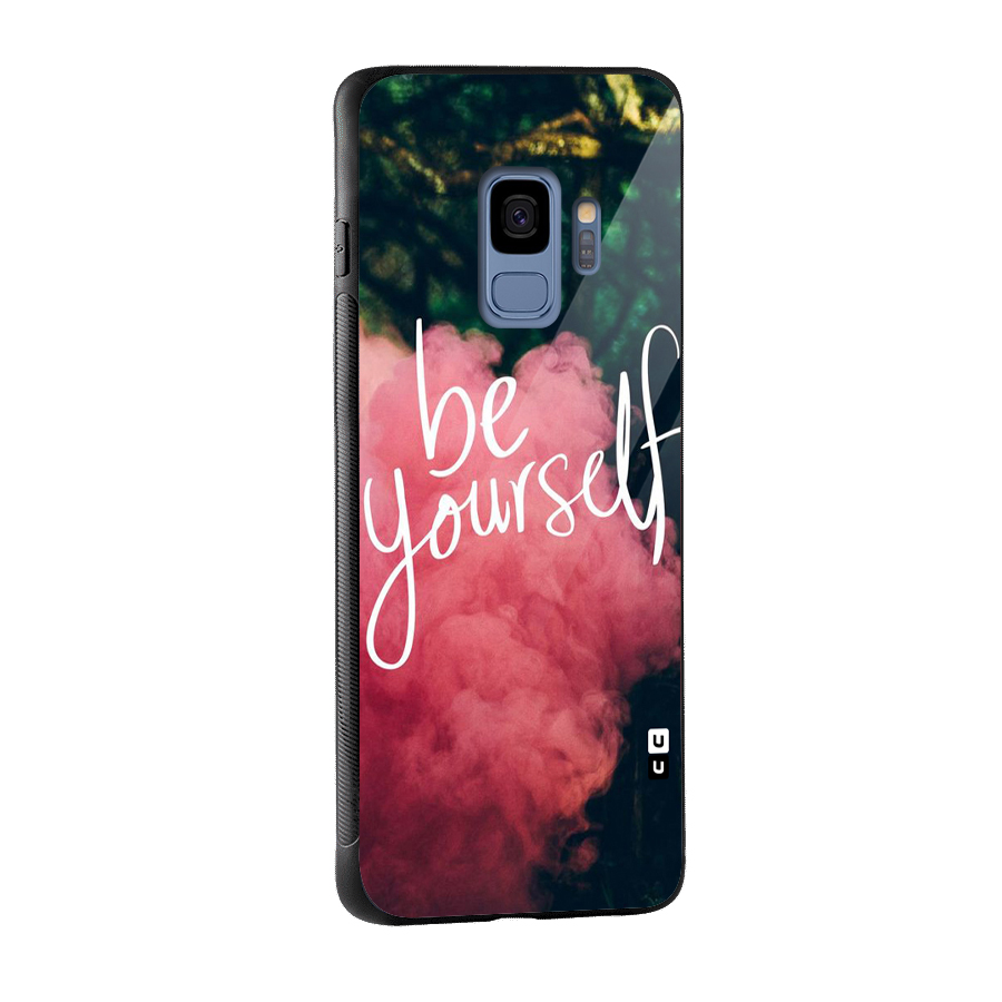 Be Yourself Greens Glass Back Case for Galaxy S9