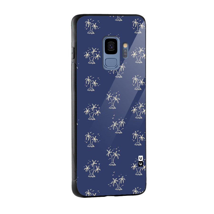 Beach Trees Glass Back Case for Galaxy S9