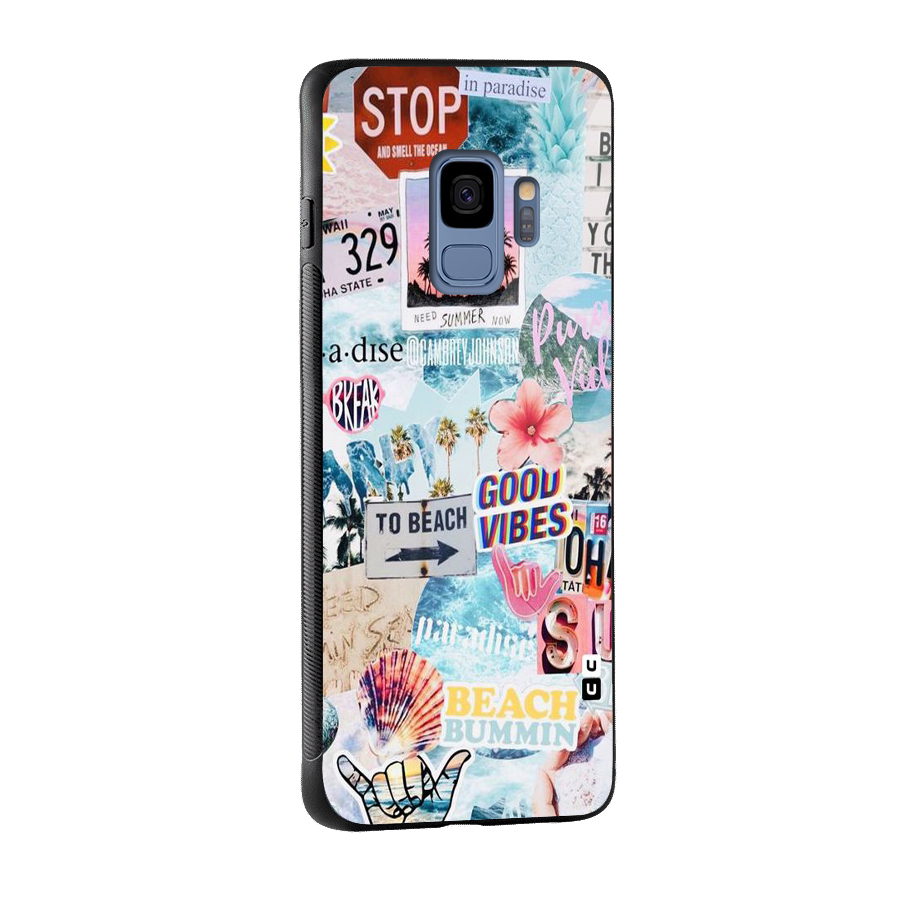 Beaching Life Glass Back Case for Galaxy S9