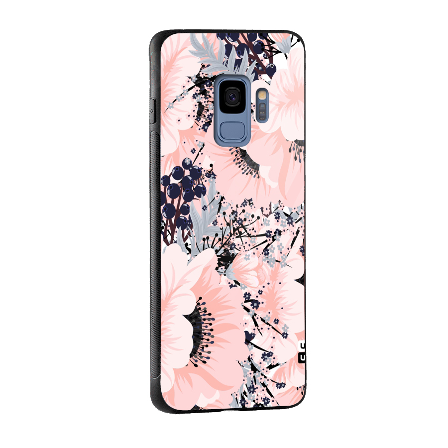 Beautiful Flowers Glass Back Case for Galaxy S9