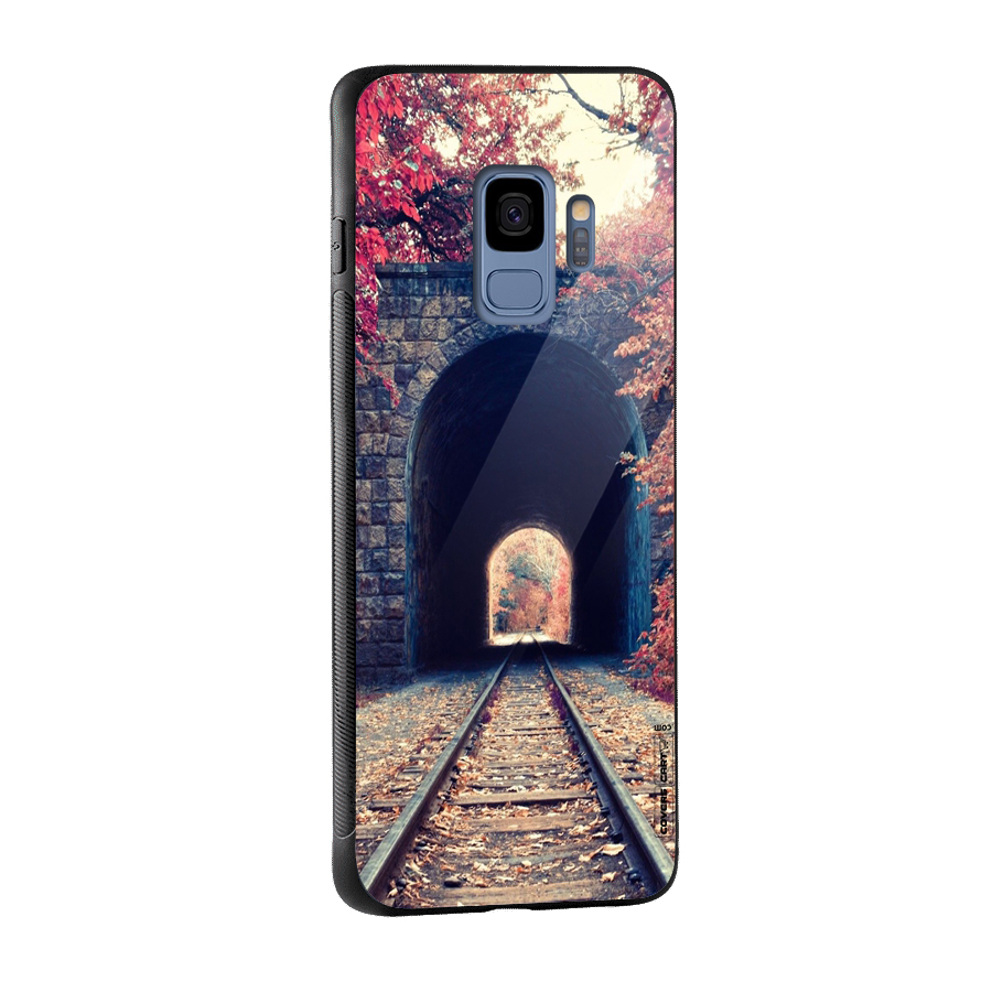 Beautiful Track Glass Back Case for Galaxy S9